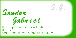 sandor gabriel business card